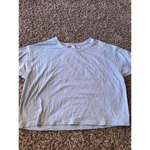 Lululemon Align Cropped T Shirt Light Blue Size 4 Athletic Athleisure